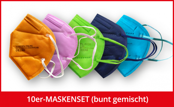 FFP2 Maske - 10er Set,bunt